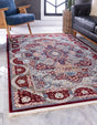 Burgundy 3' 1 x 5' 3 Narenj Rectangle Area Rug 85% Polypropylene & 15% Polyester Traditional Classic Carpet for Living, Dining, Bedrooms, Office for Sale at Rug Engine
