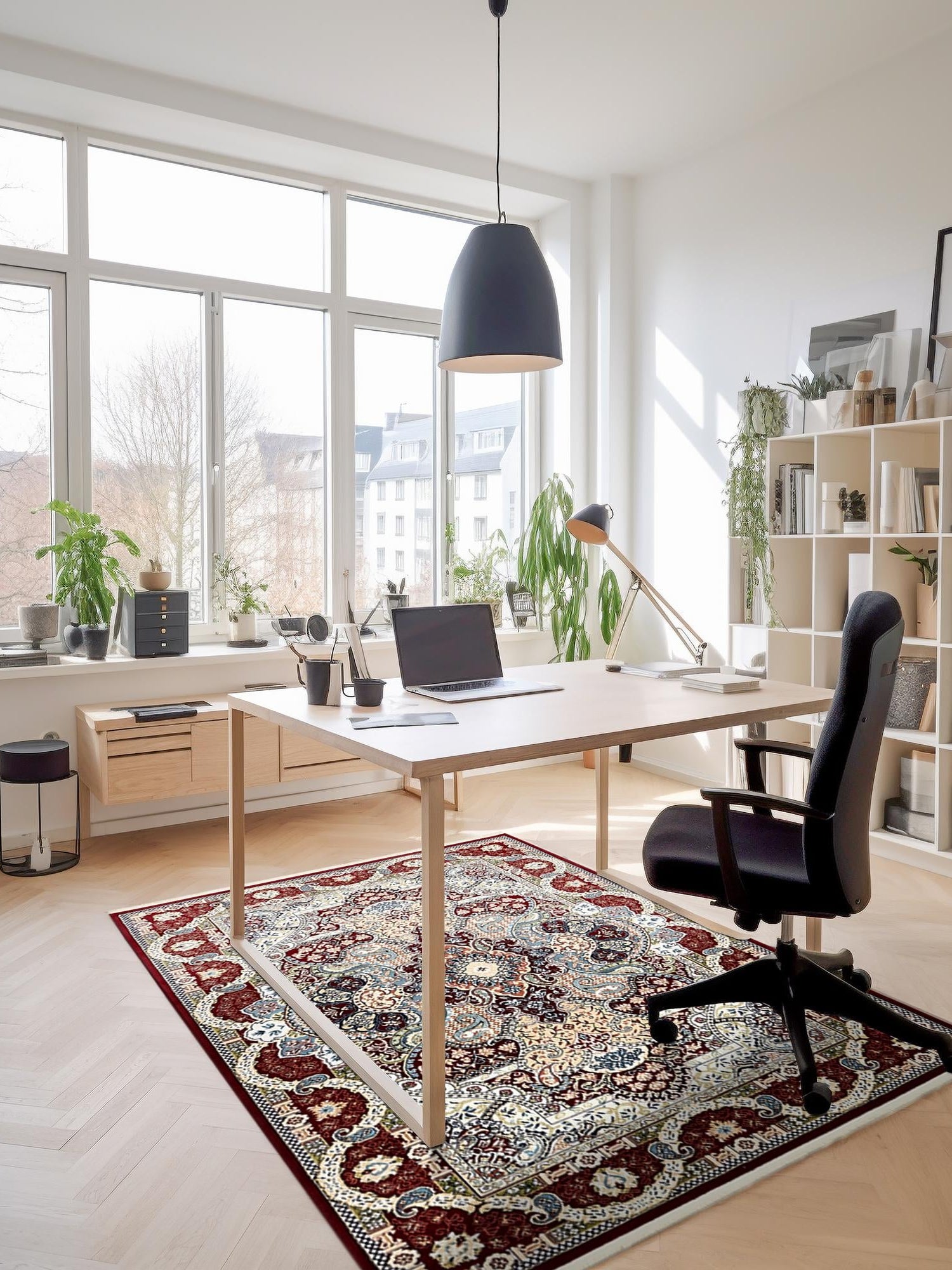 Burgundy 3' 1 x 5' 3 Narenj Rectangle Area Rug 85% Polypropylene & 15% Polyester Traditional Classic Carpet for Living, Dining, Bedrooms, Office for Sale at Rug Engine
