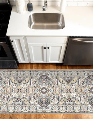 Ivory 2' 11 x 13' 1 Narenj Runner Area Rug 85% Polypropylene & 15% Polyester Traditional Classic Carpet for Living, Dining, Bedrooms, Office for Sale at Rug Engine