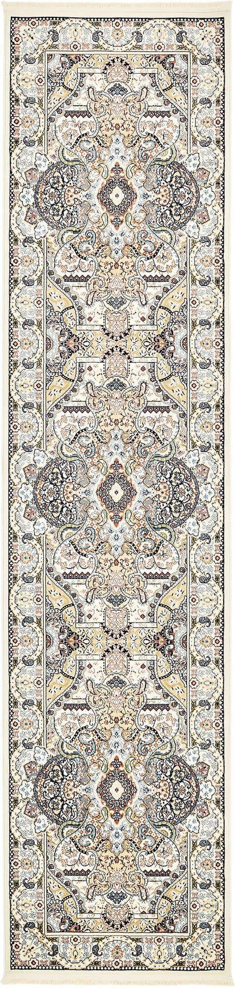 Ivory 2' 11 x 13' 1 Narenj Runner Area Rug 85% Polypropylene & 15% Polyester Traditional Classic Carpet for Living, Dining, Bedrooms, Office for Sale at Rug Engine