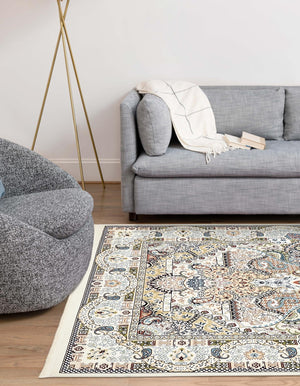 Ivory 3' 1 x 5' 3 Narenj Rectangle Area Rug 85% Polypropylene & 15% Polyester Traditional Classic Carpet for Living, Dining, Bedrooms, Office for Sale at Rug Engine