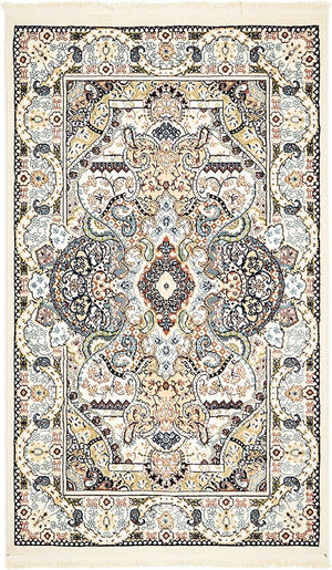 Ivory 3' 1 x 5' 3 Narenj Rectangle Area Rug 85% Polypropylene & 15% Polyester Traditional Classic Carpet for Living, Dining, Bedrooms, Office for Sale at Rug Engine