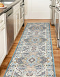 Blue 2' 11 x 13' 1 Narenj Runner Area Rug 85% Polypropylene & 15% Polyester Traditional Classic Carpet for Living, Dining, Bedrooms, Office for Sale at Rug Engine