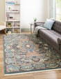 Blue 3' 1 x 5' 3 Narenj Rectangle Area Rug 85% Polypropylene & 15% Polyester Traditional Classic Carpet for Living, Dining, Bedrooms, Office for Sale at Rug Engine