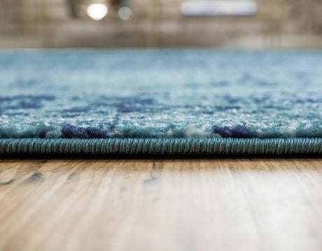 Turquoise 4' 1 x 6' 1 Tradition Rectangle Area Rug Traditional Classic Vintage Design Carpet for Living Room, Bedrooms, Dining, Office Space for Sale at Rug Engine