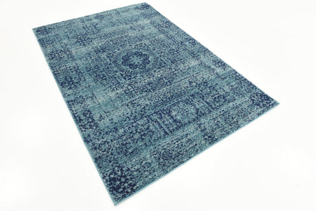 Turquoise 4' 1 x 6' 1 Tradition Rectangle Area Rug Traditional Classic Vintage Design Carpet for Living Room, Bedrooms, Dining, Office Space for Sale at Rug Engine