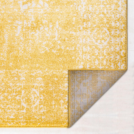Yellow 8' 4 x 8' 4 Tradition Square Area Rug Traditional Classic Vintage Design Carpet for Living Room, Bedrooms, Dining, Office Space for Sale at Rug Engine