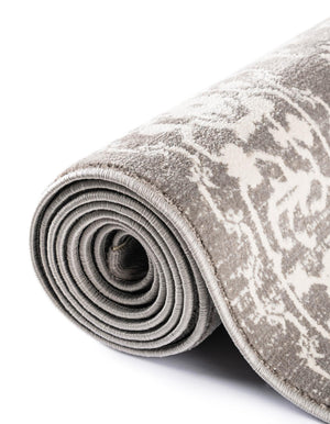 Light Gray 4' x 4' New Classical Square Area Rug 70% Polypropylene & 30% Polyester Traditional Vintage Distressed Carpet for Interior Design Home Decor for Sale at Rug Engine