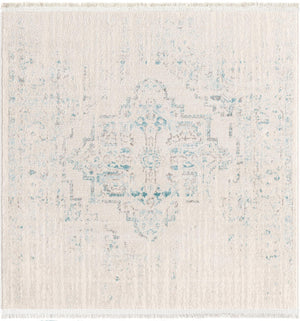 Beige 4' x 4' New Classical Square Area Rug 70% Polypropylene & 30% Polyester Traditional Vintage Distressed Carpet for Interior Design Home Decor for Sale at Rug Engine