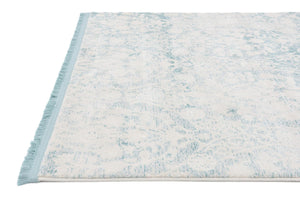 Light Blue 4' x 4' New Classical Square Area Rug 70% Polypropylene & 30% Polyester Traditional Vintage Distressed Carpet for Interior Design Home Decor for Sale at Rug Engine