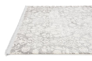 Light Gray 4' x 4' New Classical Square Area Rug 70% Polypropylene & 30% Polyester Traditional Vintage Distressed Carpet for Interior Design Home Decor for Sale at Rug Engine