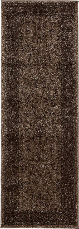 Brown 2' x 6' 1 La Jolla Runner Area Rug 100% Polypropylene Traditional Pattern Easy Clean Carpet for Living, Dining, Bedroom, Office for Sale at Rug Engine