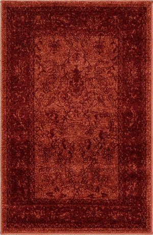 Rust Red 2' x 3' 1 La Jolla Rectangle Area Rug 100% Polypropylene Traditional Pattern Easy Clean Carpet for Living, Dining, Bedroom, Office for Sale at Rug Engine