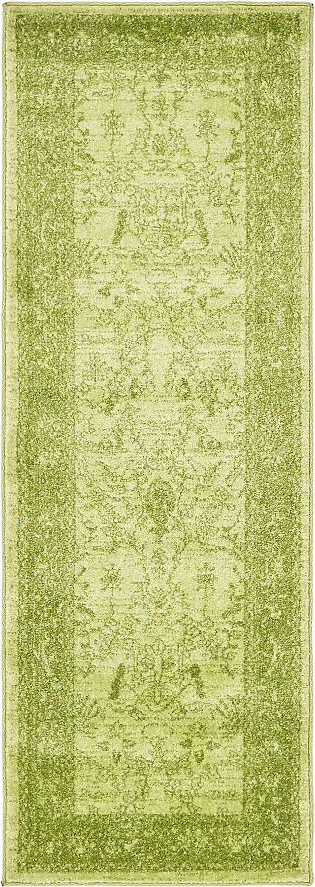 Light Green 2' x 6' 1 La Jolla Runner Area Rug 100% Polypropylene Traditional Pattern Easy Clean Carpet for Living, Dining, Bedroom, Office for Sale at Rug Engine