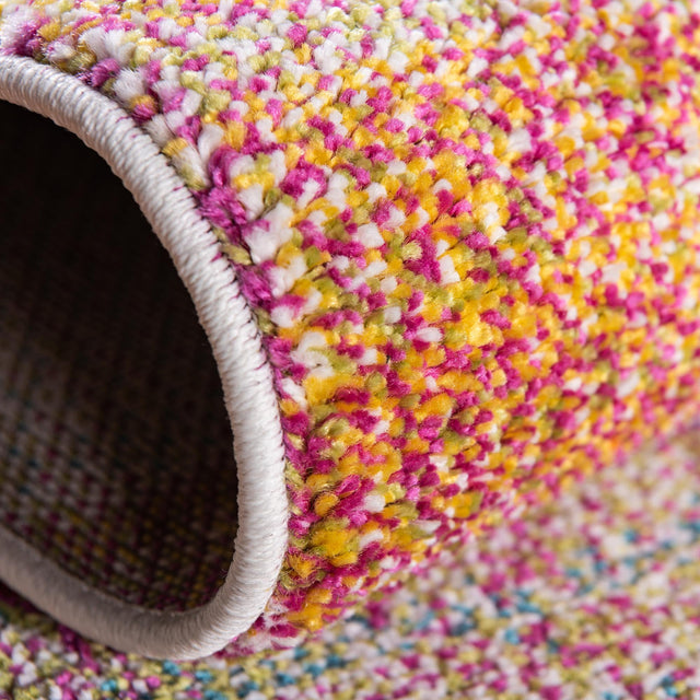 Multicolor 2' x 6' 1 Lyon Runner Area Rug Vivid Colorful Abstract Modern 100% Polypropylene Carpet for Living Room, Dining, Office for Sale at Rug Engine