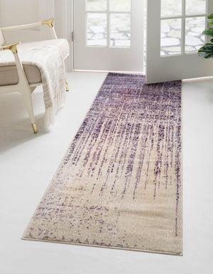 Purple 2' 7 x 10' Del Mar Runner Area Rug 100% Polypropylene Easy Clean Stain Resistant Vivid Modern Carpet Mat for Home Decor Interior Designing for Sale at Rug Engine