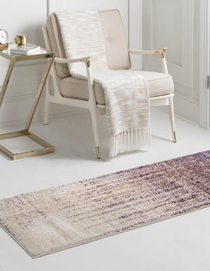 Purple 2' 7 x 10' Del Mar Runner Area Rug 100% Polypropylene Easy Clean Stain Resistant Vivid Modern Carpet Mat for Home Decor Interior Designing for Sale at Rug Engine