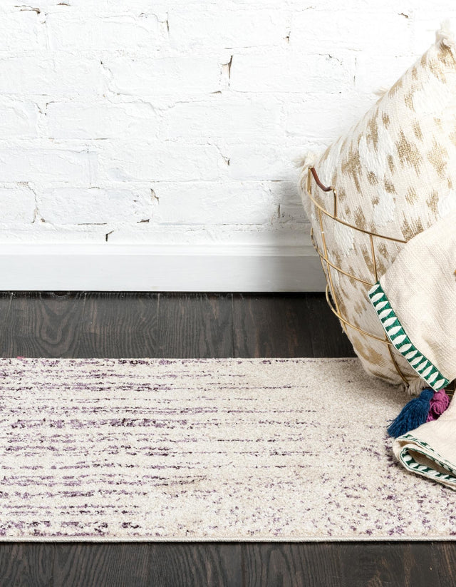 Purple 2' x 6' 1 Del Mar Runner Area Rug 100% Polypropylene Easy Clean Stain Resistant Vivid Modern Carpet Mat for Home Decor Interior Designing for Sale at Rug Engine