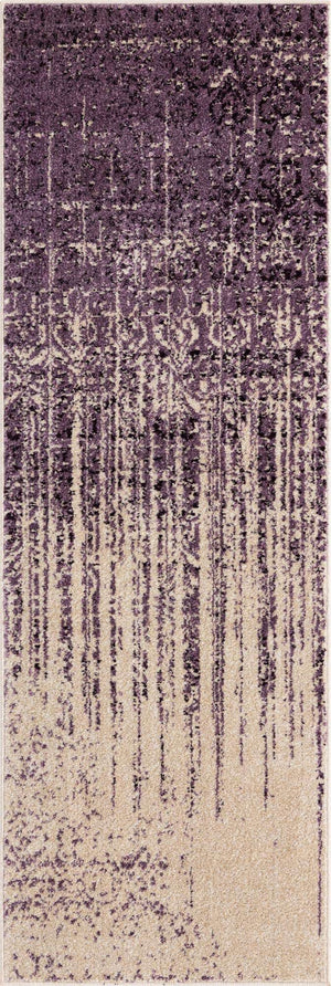 Purple 2' x 6' 1 Del Mar Runner Area Rug 100% Polypropylene Easy Clean Stain Resistant Vivid Modern Carpet Mat for Home Decor Interior Designing for Sale at Rug Engine
