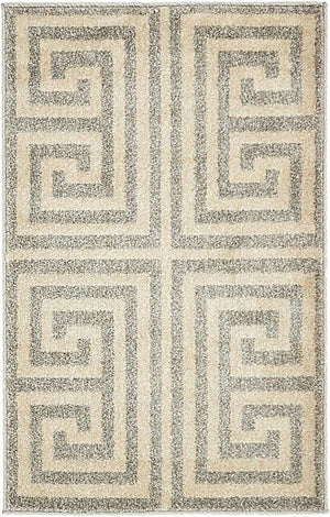 Gray 2' x 3' 1 Athens Rectangle Area Rug 100% Polypropylene With Cotton Backing Easy Clean Indoor Living Dining Room Bedroom Office Carpet for Sale at Rug Engine