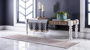 Gray 2' 7 x 10' Athens Runner Area Rug 100% Polypropylene With Cotton Backing Easy Clean Indoor Living Dining Room Bedroom Office Carpet for Sale at Rug Engine