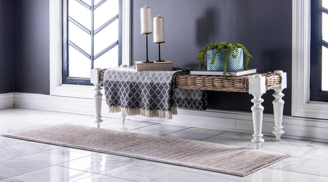 Gray 2' 7 x 10' Athens Runner Area Rug 100% Polypropylene With Cotton Backing Easy Clean Indoor Living Dining Room Bedroom Office Carpet for Sale at Rug Engine