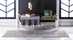 Gray 2' x 6' 1 Athens Runner Area Rug 100% Polypropylene With Cotton Backing Easy Clean Indoor Living Dining Room Bedroom Office Carpet for Sale at Rug Engine