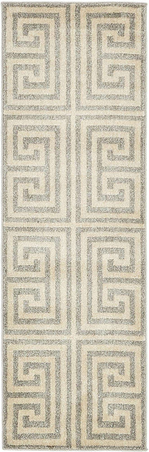 Gray 2' x 6' 1 Athens Runner Area Rug 100% Polypropylene With Cotton Backing Easy Clean Indoor Living Dining Room Bedroom Office Carpet for Sale at Rug Engine