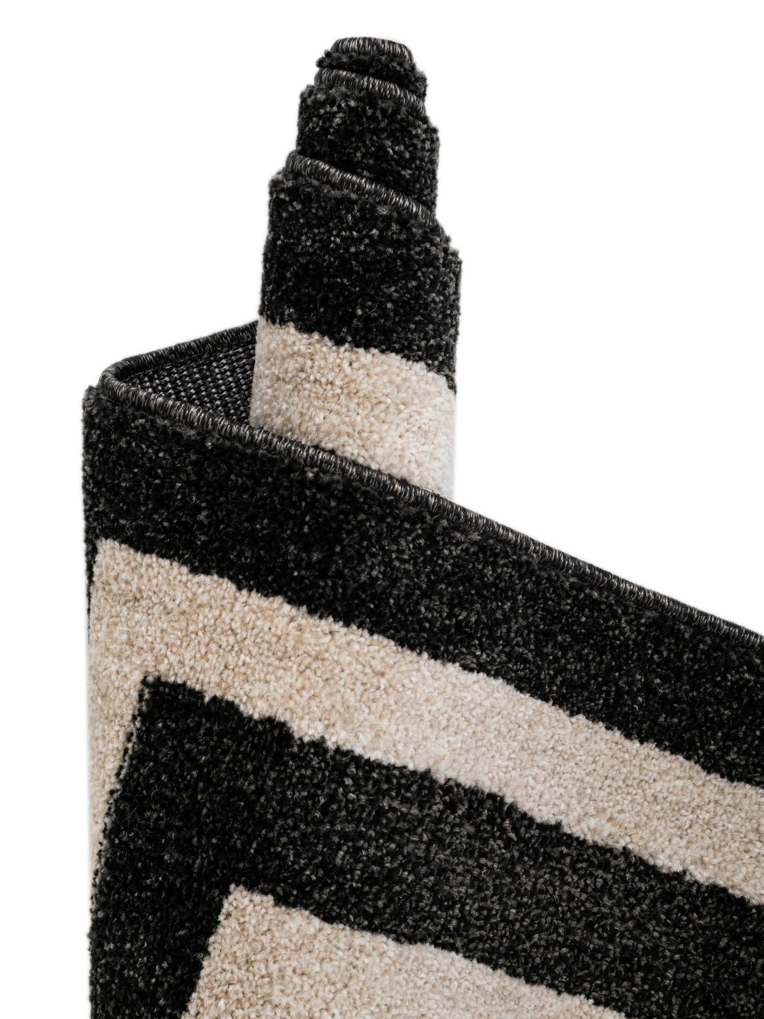 Black 2' 7 x 10' Athens Runner Area Rug 100% Polypropylene With Cotton Backing Easy Clean Indoor Living Dining Room Bedroom Office Carpet for Sale at Rug Engine