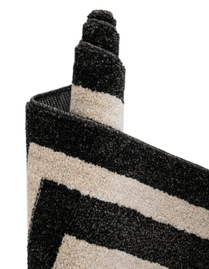 Black 2' 7 x 10' Athens Runner Area Rug 100% Polypropylene With Cotton Backing Easy Clean Indoor Living Dining Room Bedroom Office Carpet for Sale at Rug Engine