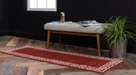 Terracotta 2' x 6' 1 Athens Runner Area Rug 100% Polypropylene With Cotton Backing Easy Clean Indoor Living Dining Room Bedroom Office Carpet for Sale at Rug Engine