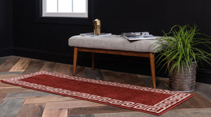 Terracotta 2' 7 x 10' Athens Runner Area Rug 100% Polypropylene With Cotton Backing Easy Clean Indoor Living Dining Room Bedroom Office Carpet for Sale at Rug Engine