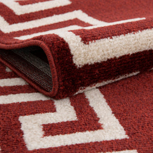 Terracotta 2' 7 x 10' Athens Runner Area Rug 100% Polypropylene With Cotton Backing Easy Clean Indoor Living Dining Room Bedroom Office Carpet for Sale at Rug Engine