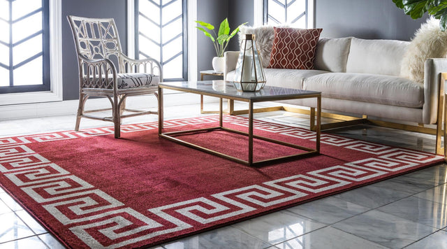 Terracotta 7' 10 x 7' 10 Athens Square Area Rug 100% Polypropylene With Cotton Backing Easy Clean Indoor Living Dining Room Bedroom Office Carpet for Sale at Rug Engine