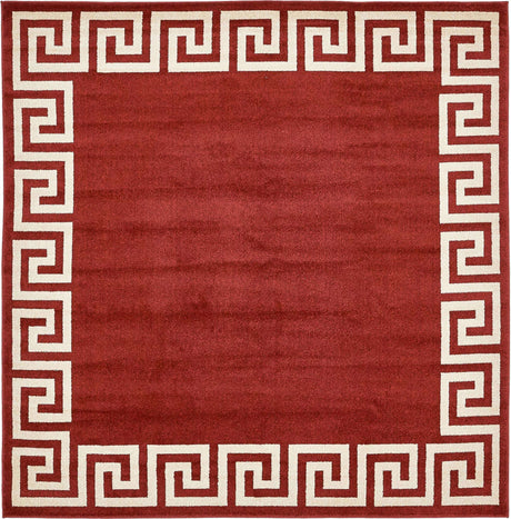 Terracotta 7' 10 x 7' 10 Athens Square Area Rug 100% Polypropylene With Cotton Backing Easy Clean Indoor Living Dining Room Bedroom Office Carpet for Sale at Rug Engine