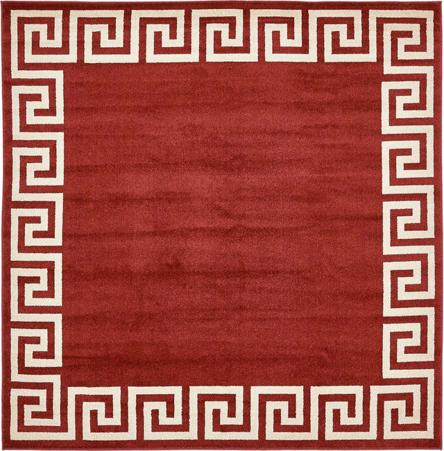 Terracotta 7' 10 x 7' 10 Athens Square Area Rug 100% Polypropylene With Cotton Backing Easy Clean Indoor Living Dining Room Bedroom Office Carpet for Sale at Rug Engine