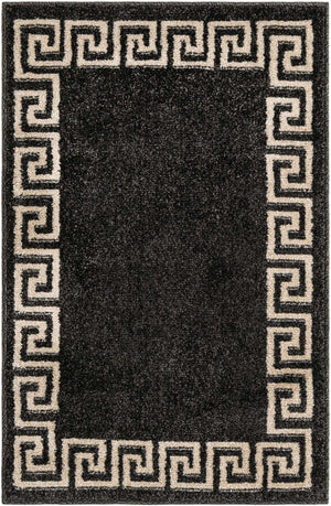 Charcoal 2' x 3' 1 Athens Rectangle Area Rug 100% Polypropylene With Cotton Backing Easy Clean Indoor Living Dining Room Bedroom Office Carpet for Sale at Rug Engine