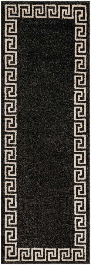 Charcoal 2' x 6' 1 Athens Runner Area Rug 100% Polypropylene With Cotton Backing Easy Clean Indoor Living Dining Room Bedroom Office Carpet for Sale at Rug Engine