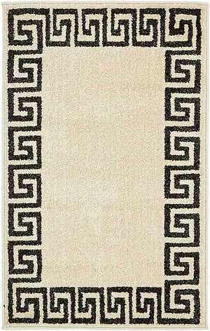 Beige and Gray 2' x 3' 1 Athens Rectangle Area Rug 100% Polypropylene With Cotton Backing Easy Clean Indoor Living Dining Room Bedroom Office Carpet for Sale at Rug Engine