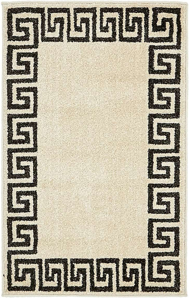 Beige and Gray 2' x 3' 1 Athens Rectangle Area Rug 100% Polypropylene With Cotton Backing Easy Clean Indoor Living Dining Room Bedroom Office Carpet for Sale at Rug Engine