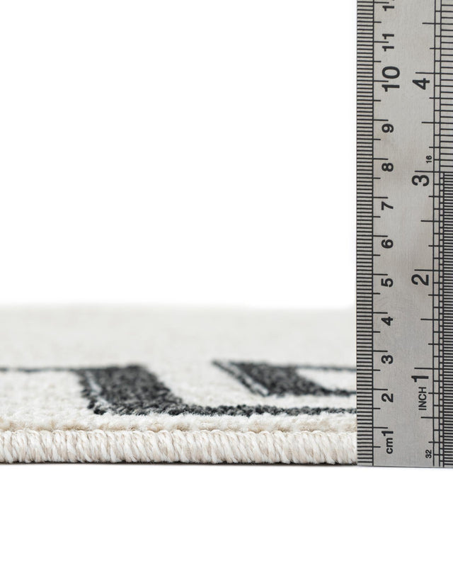 Beige and Gray 3' x 10' Athens Runner Rug