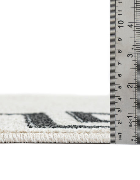 Beige and Gray 7' 10 x 7' 10 Athens Square Area Rug 100% Polypropylene With Cotton Backing Easy Clean Indoor Living Dining Room Bedroom Office Carpet for Sale at Rug Engine