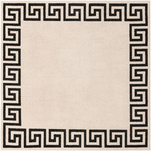 Beige and Gray 7' 10 x 7' 10 Athens Square Area Rug 100% Polypropylene With Cotton Backing Easy Clean Indoor Living Dining Room Bedroom Office Carpet for Sale at Rug Engine