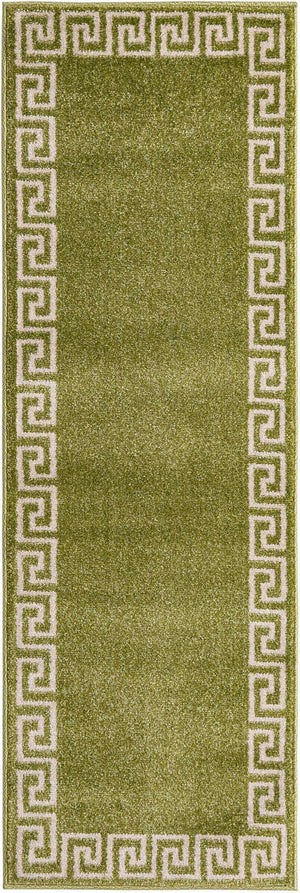 Light Green 2' x 6' 1 Athens Runner Area Rug 100% Polypropylene With Cotton Backing Easy Clean Indoor Living Dining Room Bedroom Office Carpet for Sale at Rug Engine