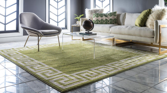 Light Green 7' 10 x 7' 10 Athens Square Area Rug 100% Polypropylene With Cotton Backing Easy Clean Indoor Living Dining Room Bedroom Office Carpet for Sale at Rug Engine