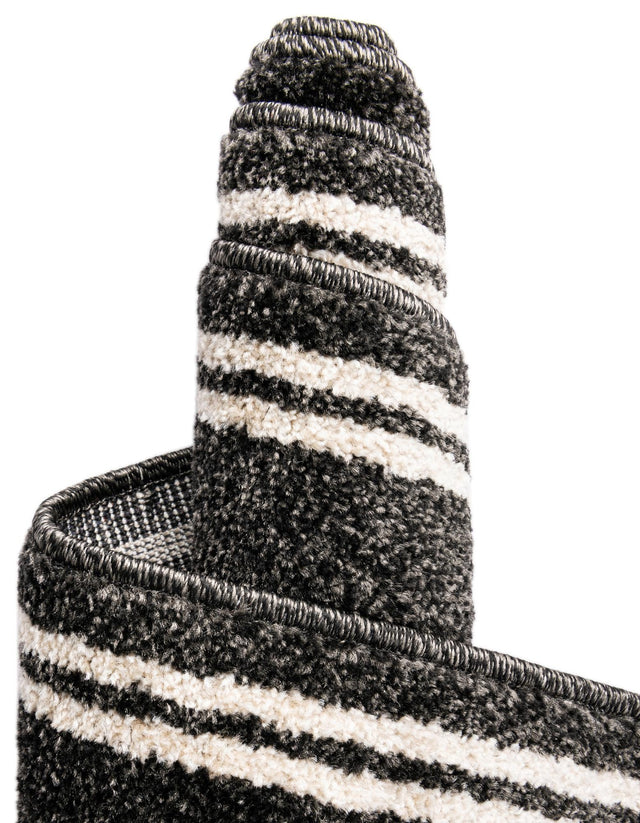 Black 2' x 6' 1 Athens Runner Area Rug 100% Polypropylene With Cotton Backing Easy Clean Indoor Living Dining Room Bedroom Office Carpet for Sale at Rug Engine