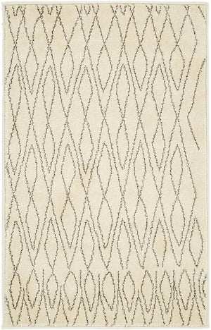 Ivory 2' x 3' 1 Fez Rectangle Area Rug Geometric 100% Polypropylene Easy Clean Stain Resistant Carpet for Living, Dining, Office, Dorms for Sale at Rug Engine