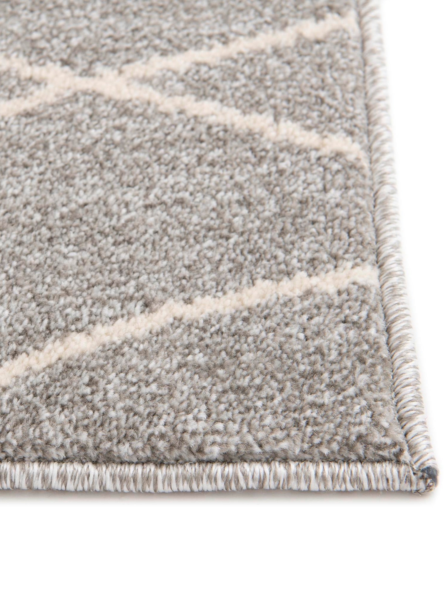 Gray 2' 7 x 10' Fez Runner Area Rug Geometric 100% Polypropylene Easy Clean Stain Resistant Carpet for Living, Dining, Office, Dorms for Sale at Rug Engine