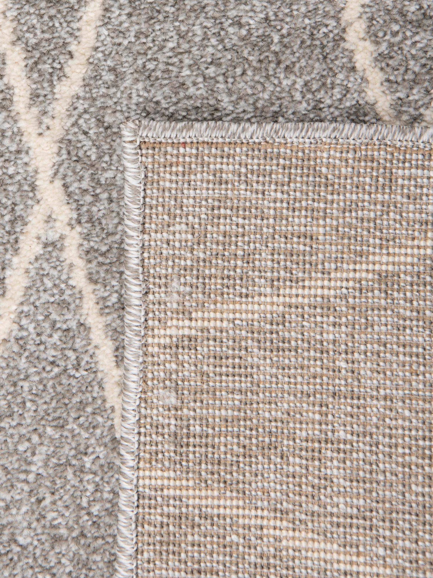 Gray 2' 7 x 10' Fez Runner Area Rug Geometric 100% Polypropylene Easy Clean Stain Resistant Carpet for Living, Dining, Office, Dorms for Sale at Rug Engine