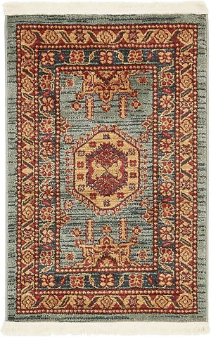 Light Blue 2' x 3' 1 Sahand Rectangle Area Rug Affordable Easy Clean Traditional Design Durable Carpet for Home Interior Design Living Room Dining Office for Sale at Rug Engine